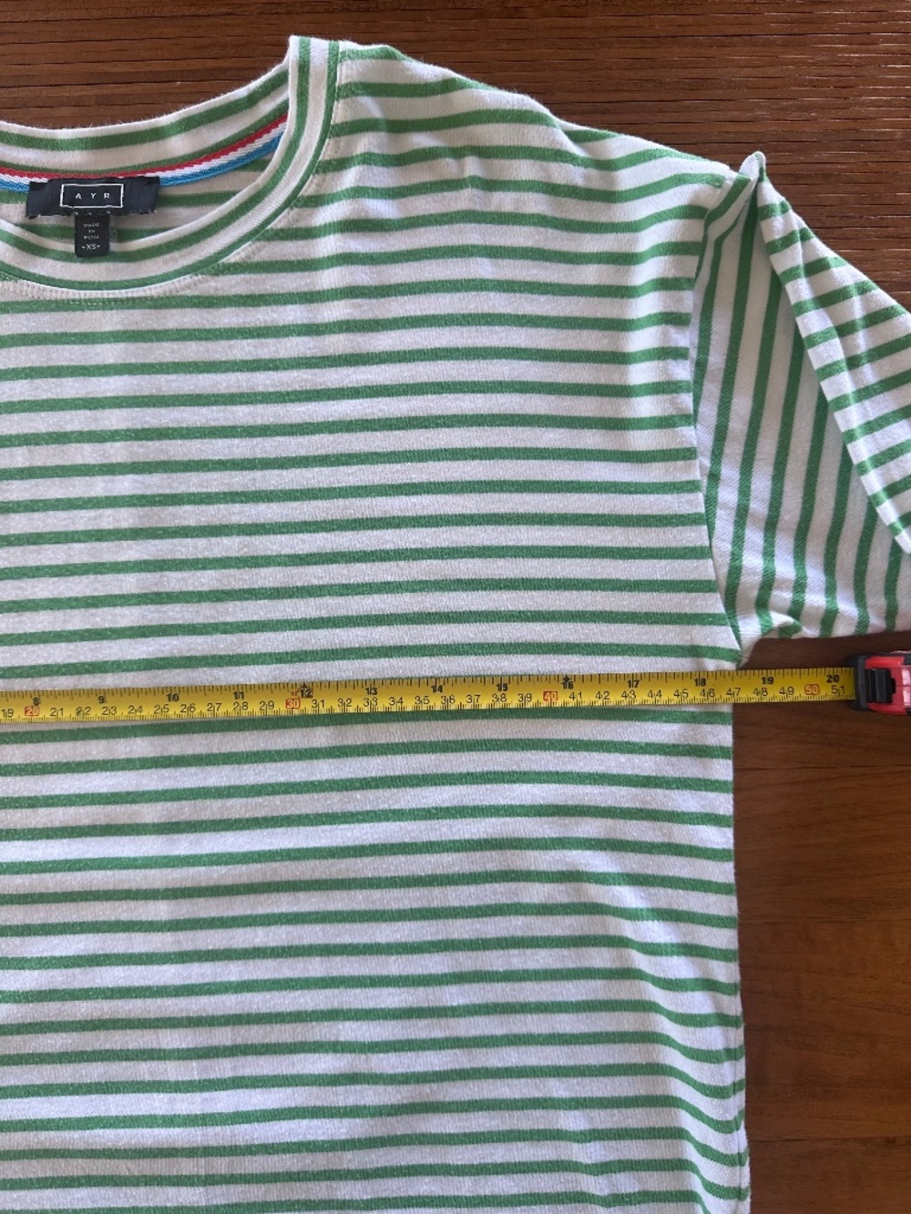 AYR French Fry Tee Striped Green - XS - Picture 6 of 9